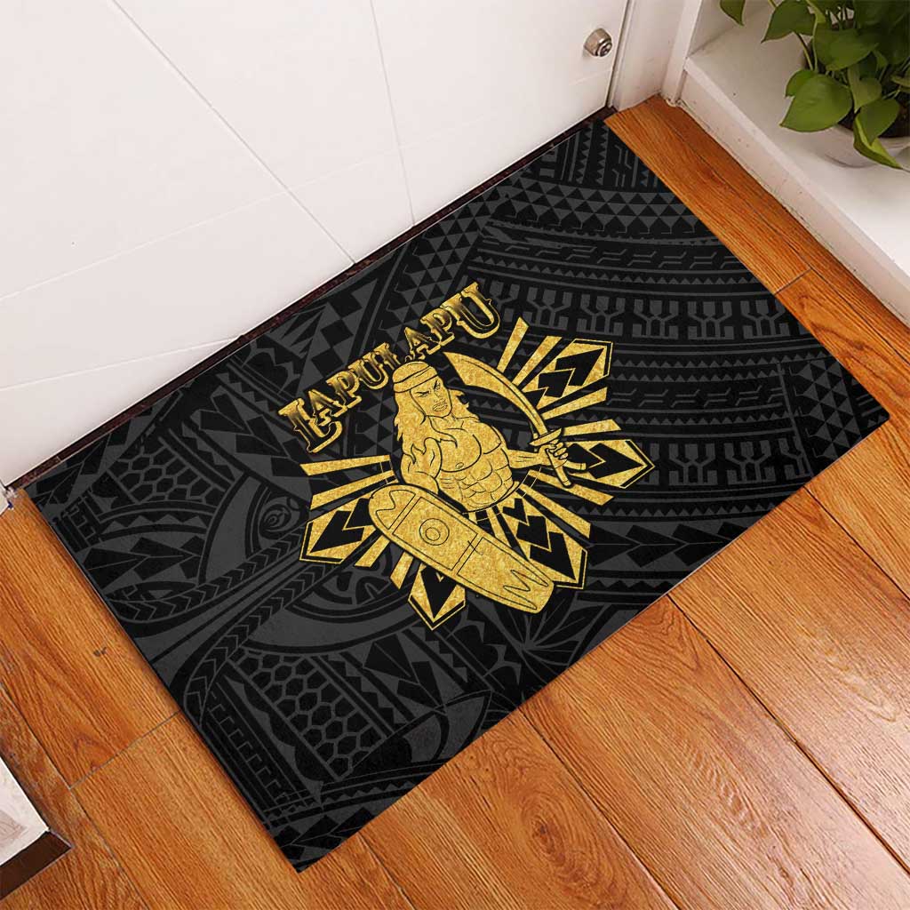 Philippines Tribal Rubber Doormat King Lapu Lapu Gold Version