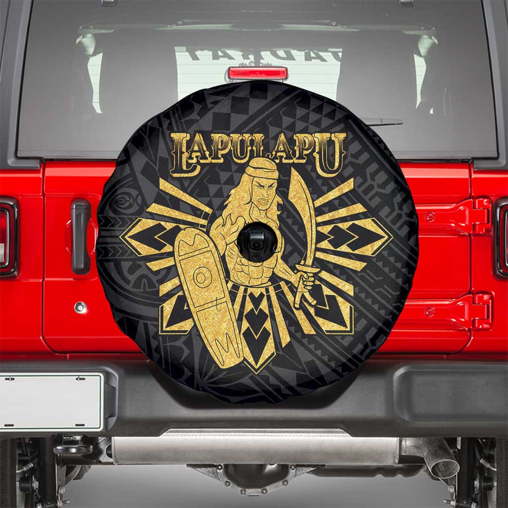Philippines Tribal Spare Tire Cover King Lapu Lapu Gold Version