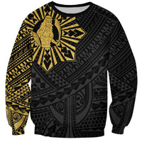 Philippines Tribal Sweatshirt King Lapu Lapu Gold Version