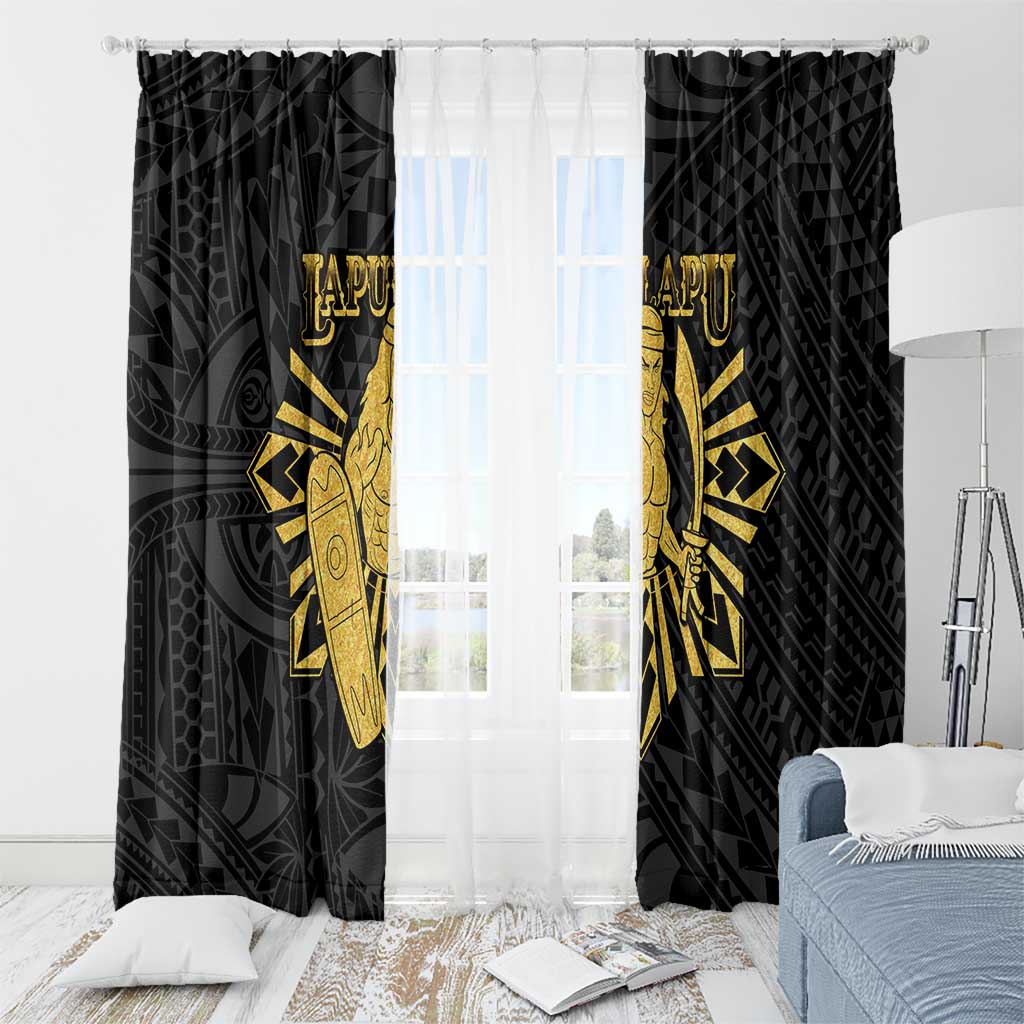 Philippines Tribal Window Curtain King Lapu Lapu Gold Version