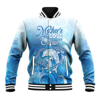 Mother's Love Is Deeper Than Ocean Baseball Jacket Polynesian Style