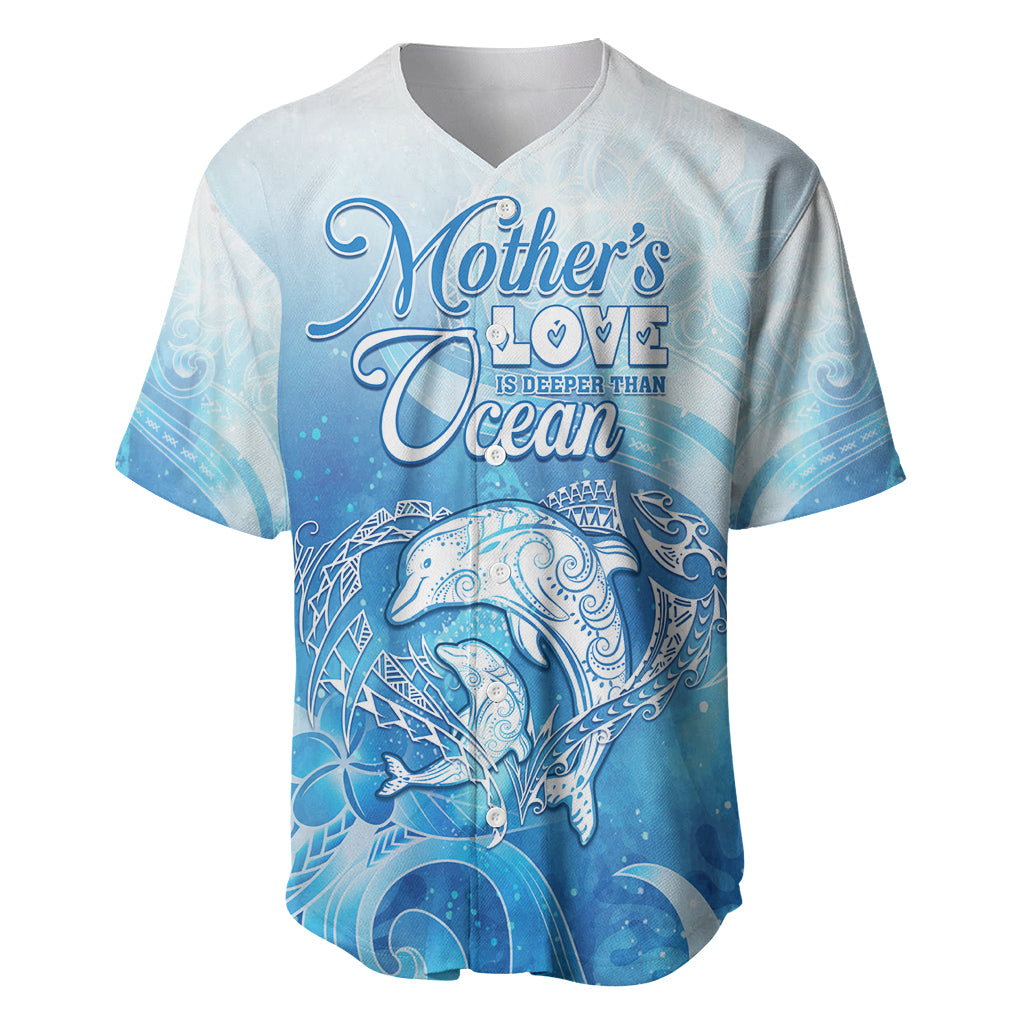 Mother's Love Is Deeper Than Ocean Baseball Jersey Polynesian Style