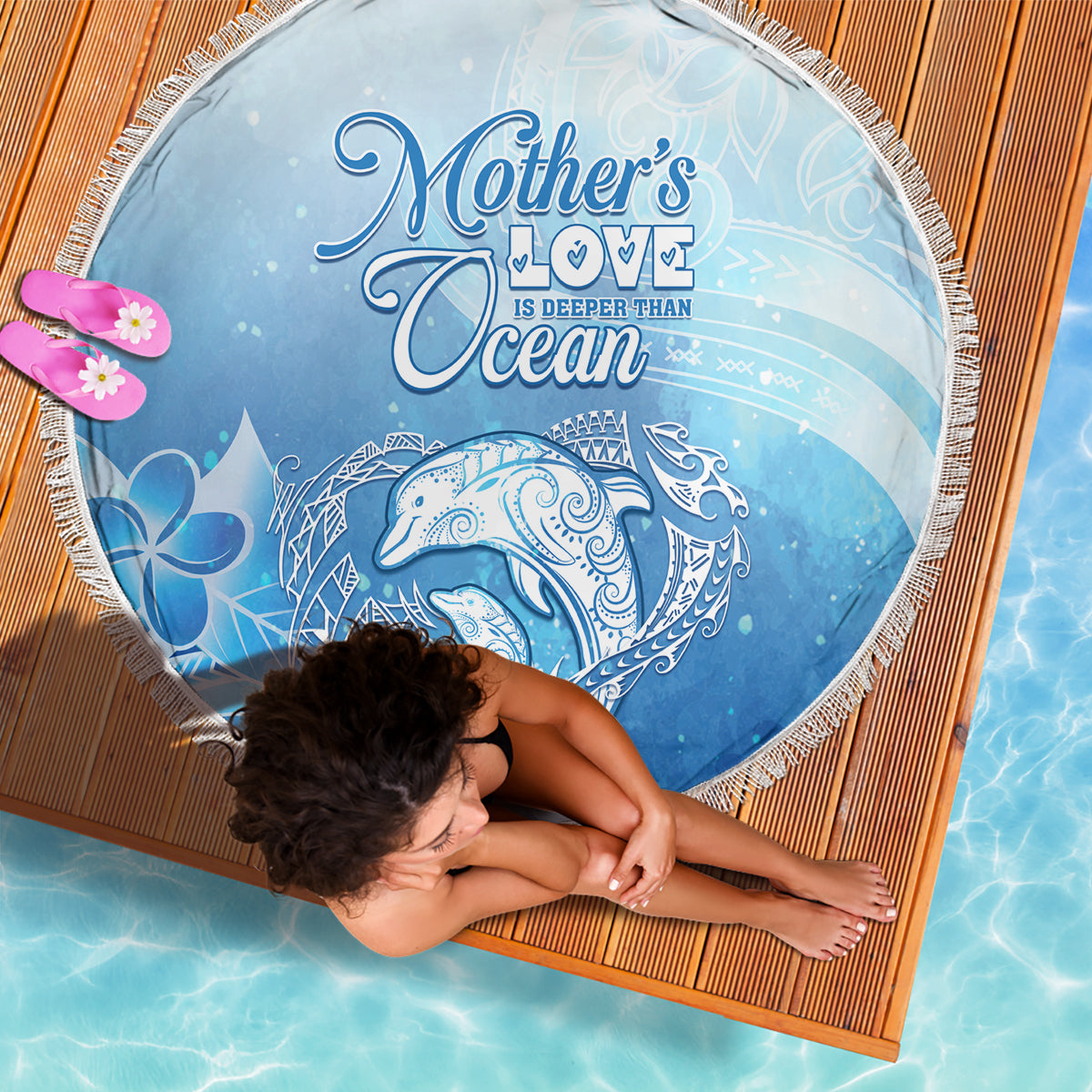 Mother's Love Is Deeper Than Ocean Beach Blanket Polynesian Style LT05 - Polynesian Pride