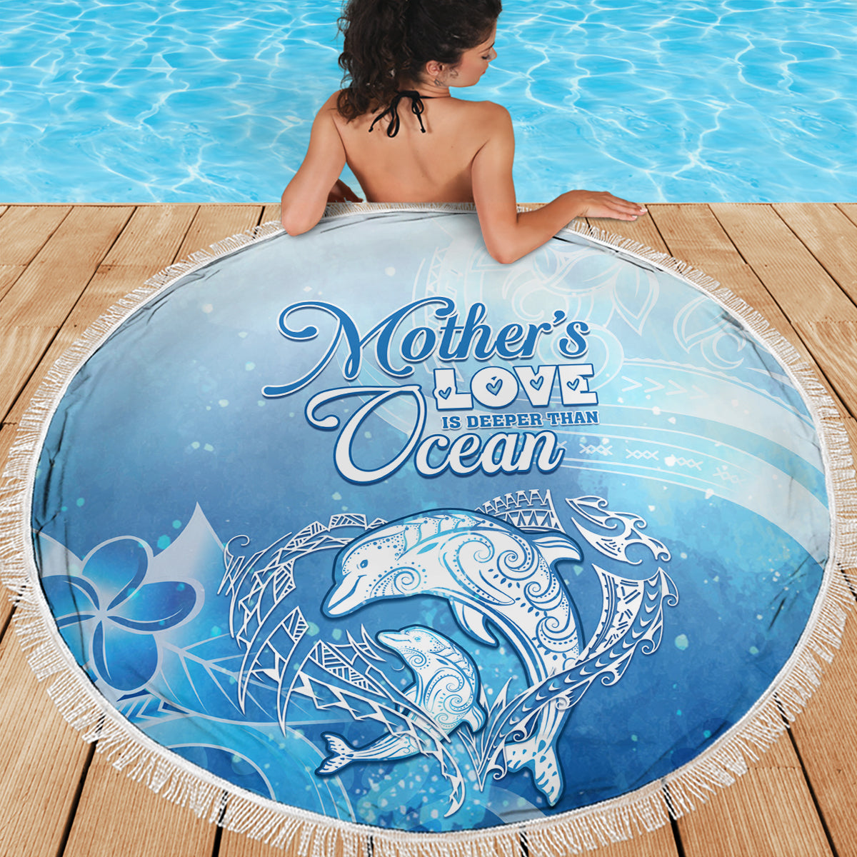 Mother's Love Is Deeper Than Ocean Beach Blanket Polynesian Style LT05 - Polynesian Pride