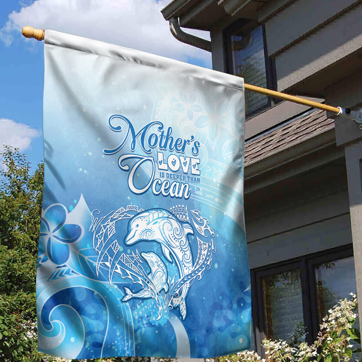 Mother's Love Is Deeper Than Ocean Garden Flag Polynesian Style LT05 - Polynesian Pride