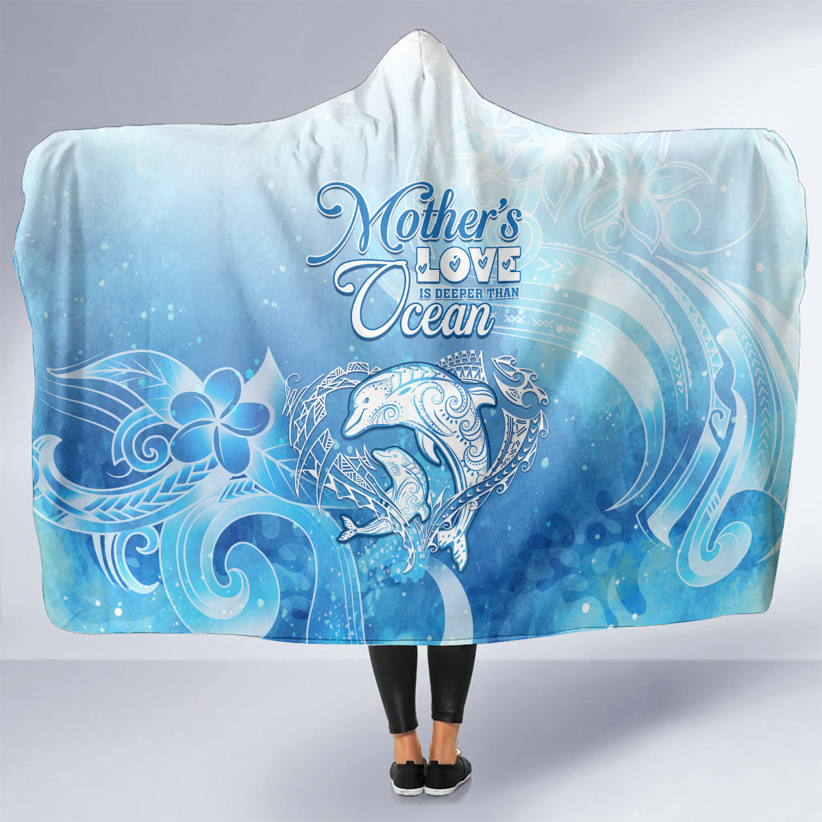 Mother's Love Is Deeper Than Ocean Hooded Blanket Polynesian Style LT05 - Polynesian Pride