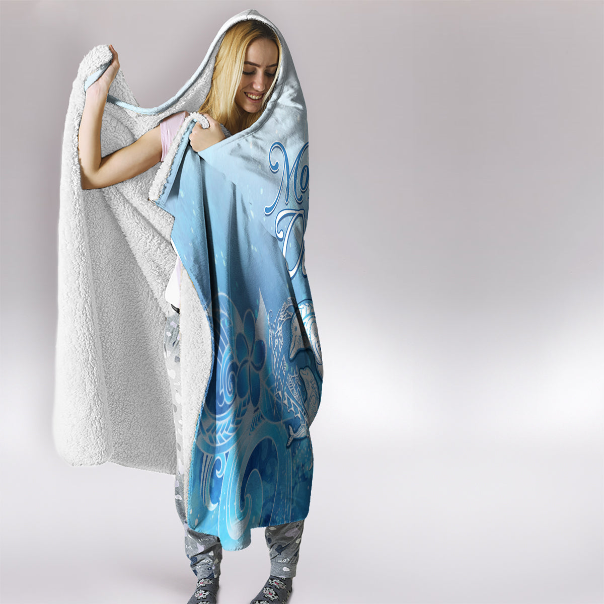 Mother's Love Is Deeper Than Ocean Hooded Blanket Polynesian Style LT05 - Polynesian Pride