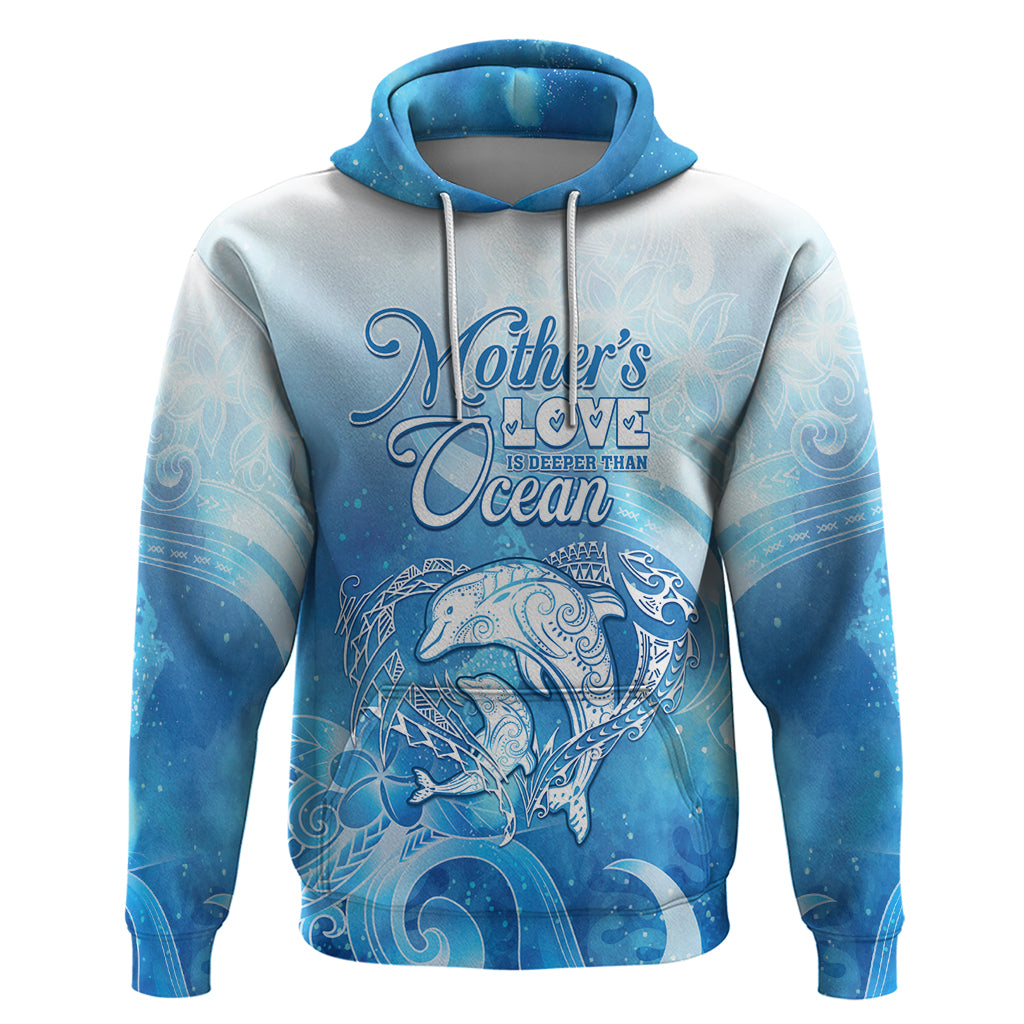 Mother's Love Is Deeper Than Ocean Hoodie Polynesian Style LT05 Pullover Hoodie Blue - Polynesian Pride