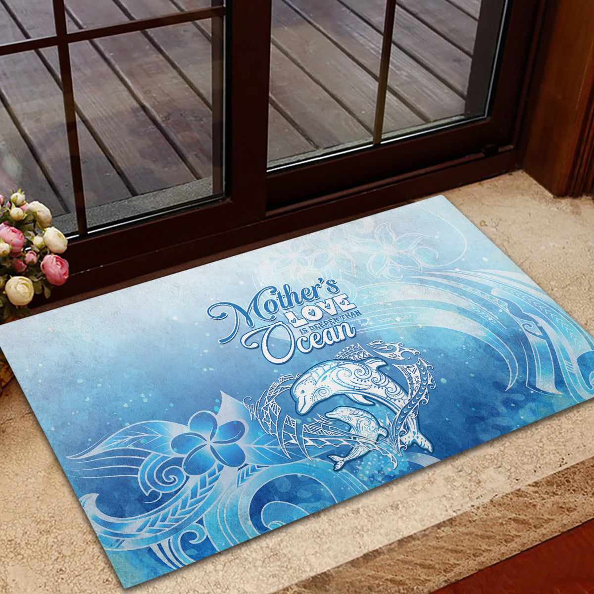 Mother's Love Is Deeper Than Ocean Rubber Doormat Polynesian Style LT05 - Polynesian Pride