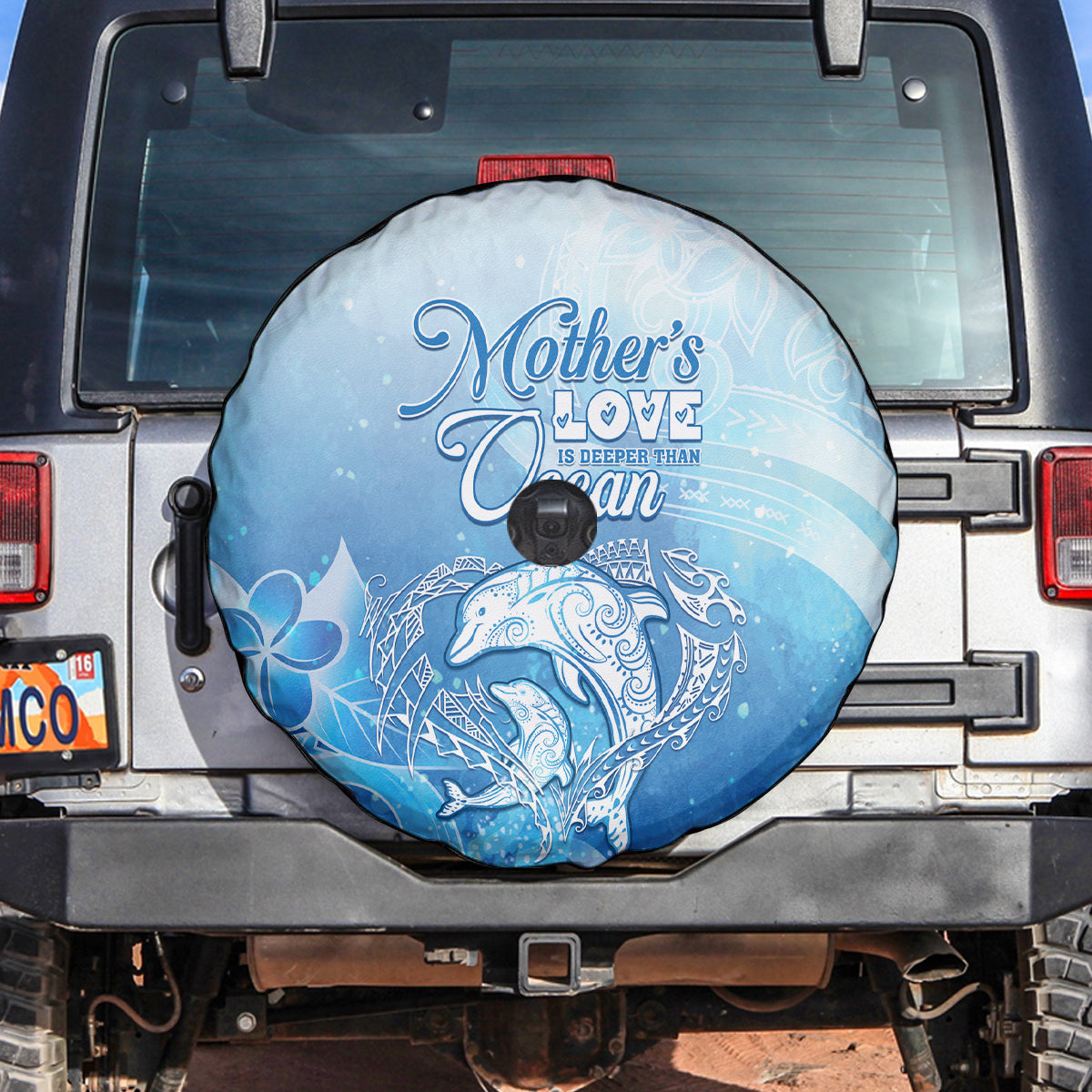 Mother's Love Is Deeper Than Ocean Spare Tire Cover Polynesian Style LT05 Blue - Polynesian Pride