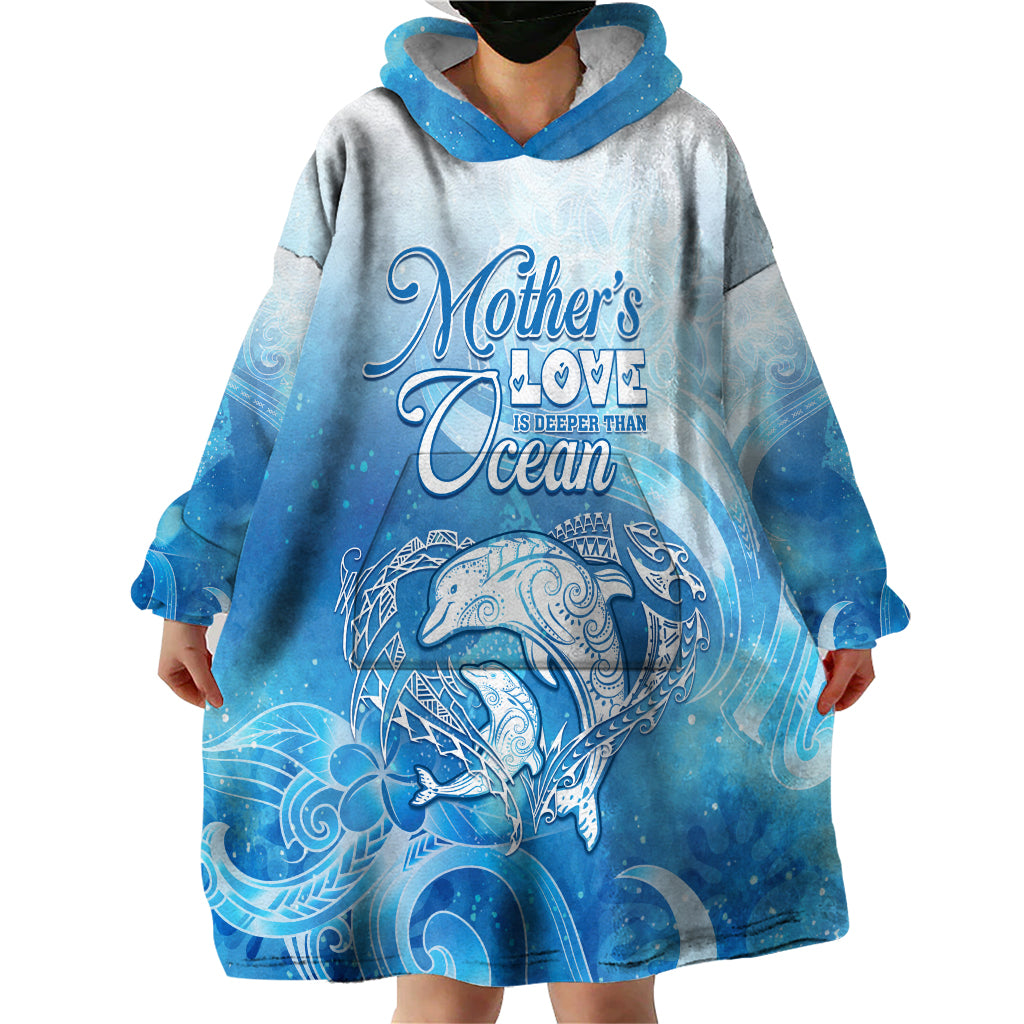 Mother's Love Is Deeper Than Ocean Wearable Blanket Hoodie Polynesian Style LT05 - Polynesian Pride