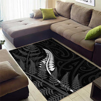 New Zealand Chur Bro Area Rug Maori Koru With Silver Fern LT05 - Polynesian Pride