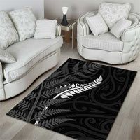 New Zealand Chur Bro Area Rug Maori Koru With Silver Fern LT05 - Polynesian Pride