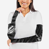 Personalised New Zealand Chur Bro Arm Sleeves Maori Koru With Silver Fern