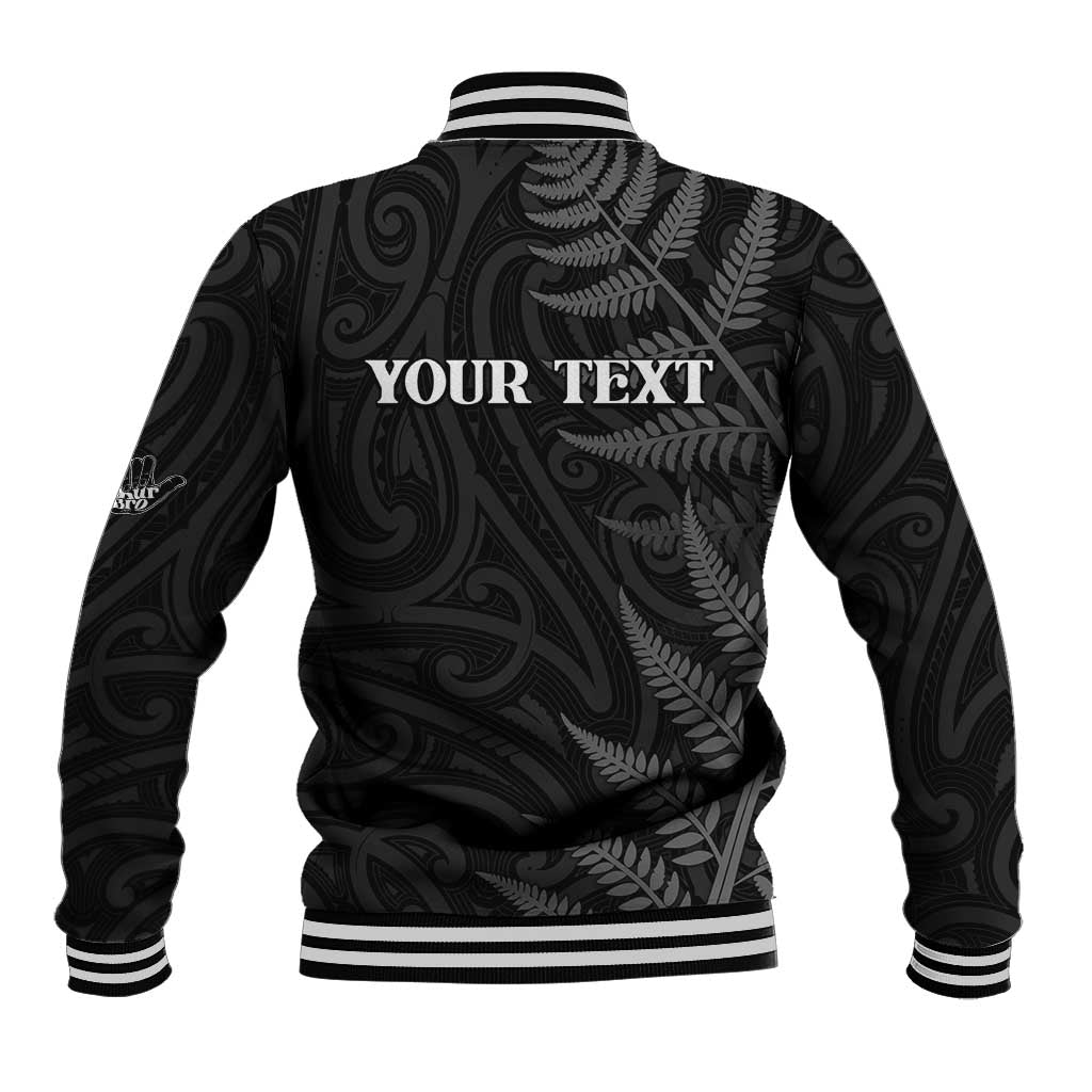 Personalised New Zealand Chur Bro Baseball Jacket Maori Koru With Silver Fern LT05 - Polynesian Pride