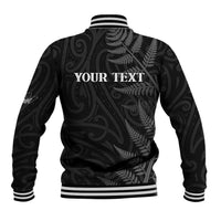 Personalised New Zealand Chur Bro Baseball Jacket Maori Koru With Silver Fern LT05 - Polynesian Pride