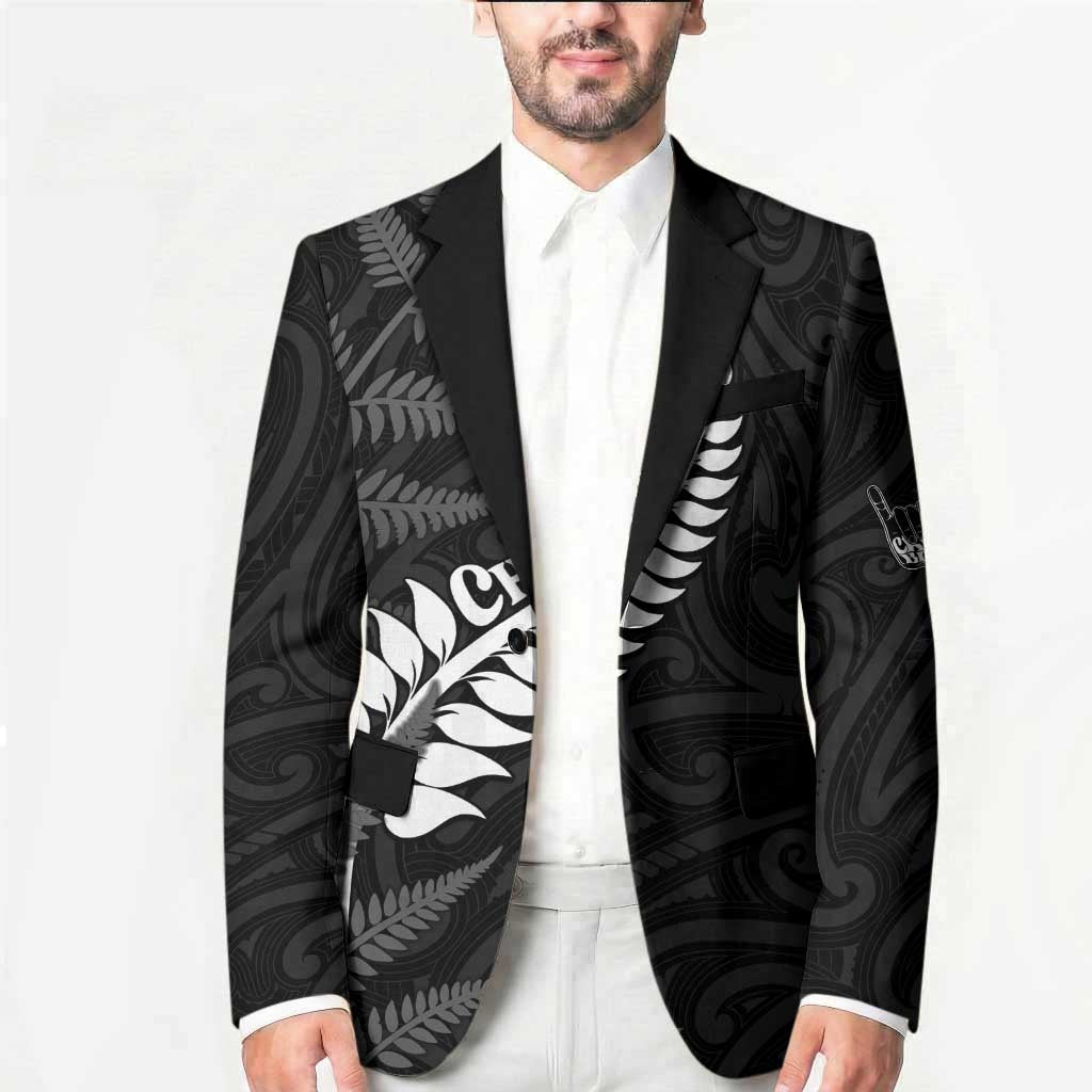 Personalised New Zealand Chur Bro Blazer Maori Koru With Silver Fern LT05 - Polynesian Pride