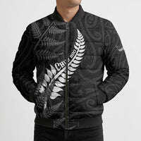 Personalised New Zealand Chur Bro Bomber Puffer Jacket Maori Koru With Silver Fern LT05 - Polynesian Pride