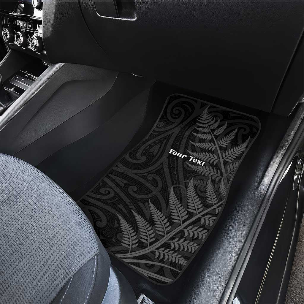 Personalised New Zealand Chur Bro Car Mats Maori Koru With Silver Fern LT05 - Polynesian Pride