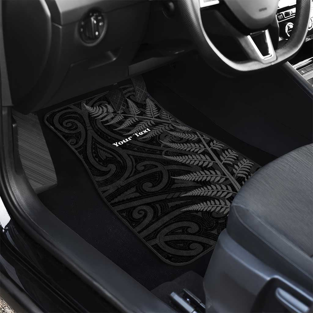 Personalised New Zealand Chur Bro Car Mats Maori Koru With Silver Fern LT05 - Polynesian Pride