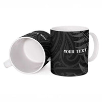 Personalised New Zealand Chur Bro Ceramic Mug Maori Koru With Silver Fern LT05 - Polynesian Pride
