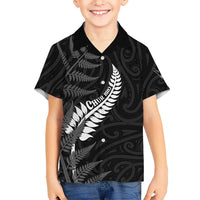 Personalised New Zealand Chur Bro Hawaiian Shirt Maori Koru With Silver Fern