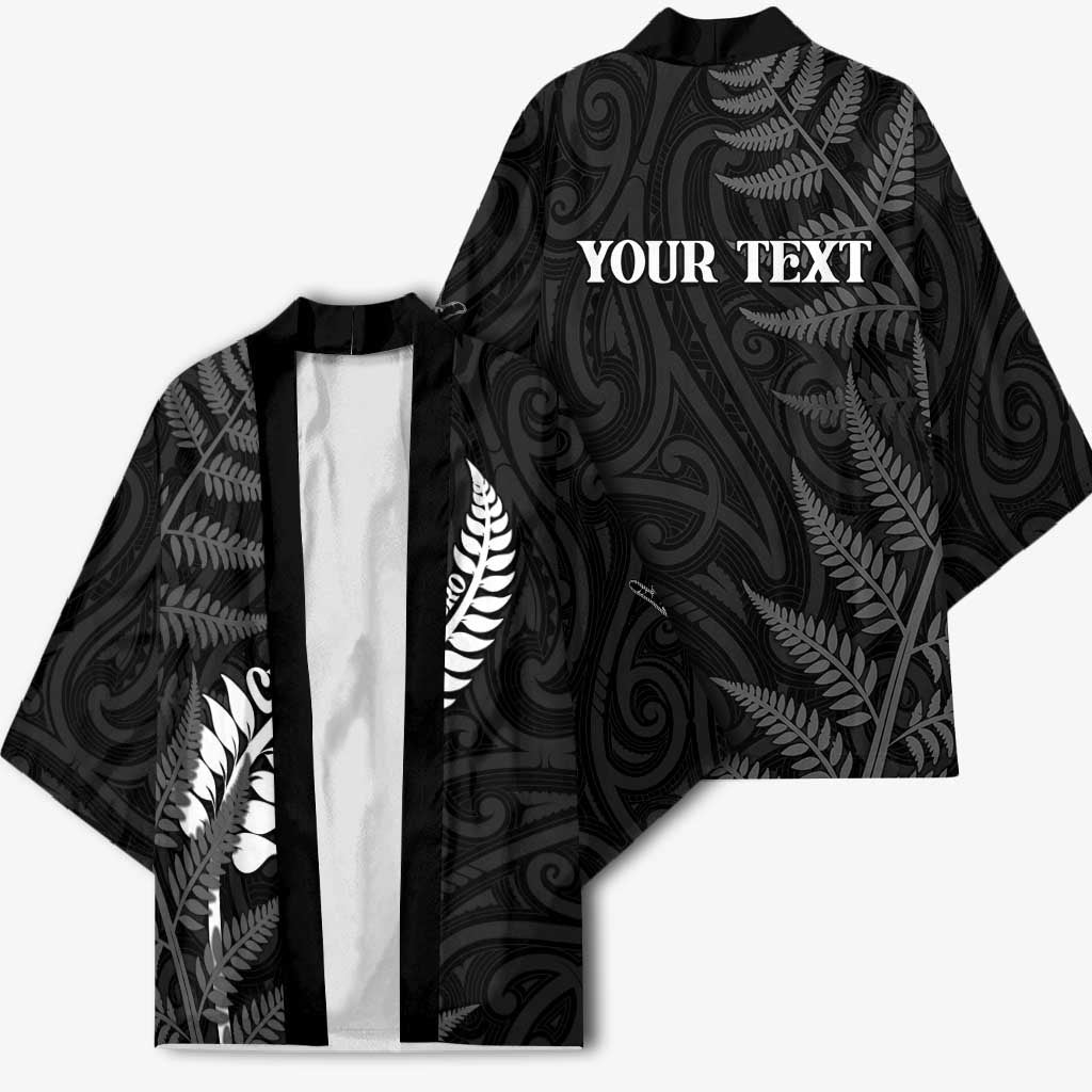Personalised New Zealand Chur Bro Kimono Maori Koru With Silver Fern LT05 - Polynesian Pride