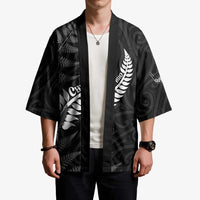 Personalised New Zealand Chur Bro Kimono Maori Koru With Silver Fern LT05 - Polynesian Pride