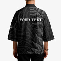 Personalised New Zealand Chur Bro Kimono Maori Koru With Silver Fern LT05 - Polynesian Pride