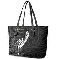 New Zealand Chur Bro Leather Tote Bag Maori Koru With Silver Fern LT05 - Polynesian Pride
