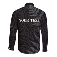 Personalised New Zealand Chur Bro Long Sleeve Button Shirt Maori Koru With Silver Fern LT05 - Polynesian Pride