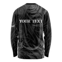 Personalised New Zealand Chur Bro Long Sleeve Shirt Maori Koru With Silver Fern LT05 - Polynesian Pride