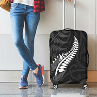 New Zealand Chur Bro Luggage Cover Maori Koru With Silver Fern LT05 - Polynesian Pride