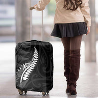 New Zealand Chur Bro Luggage Cover Maori Koru With Silver Fern LT05 - Polynesian Pride