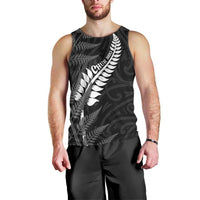 Personalised New Zealand Chur Bro Men Tank Top Maori Koru With Silver Fern LT05 - Polynesian Pride