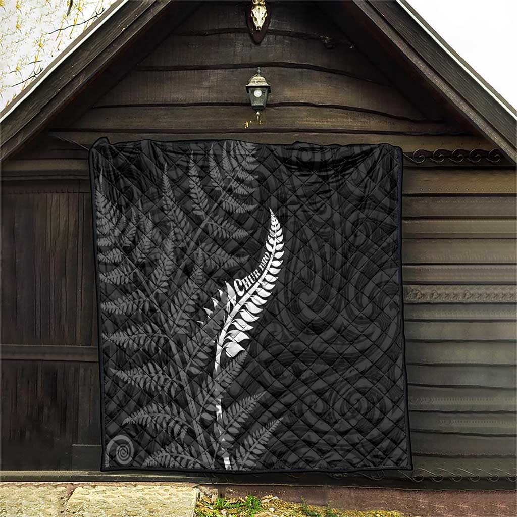 New Zealand Chur Bro Quilt Maori Koru With Silver Fern LT05 - Polynesian Pride