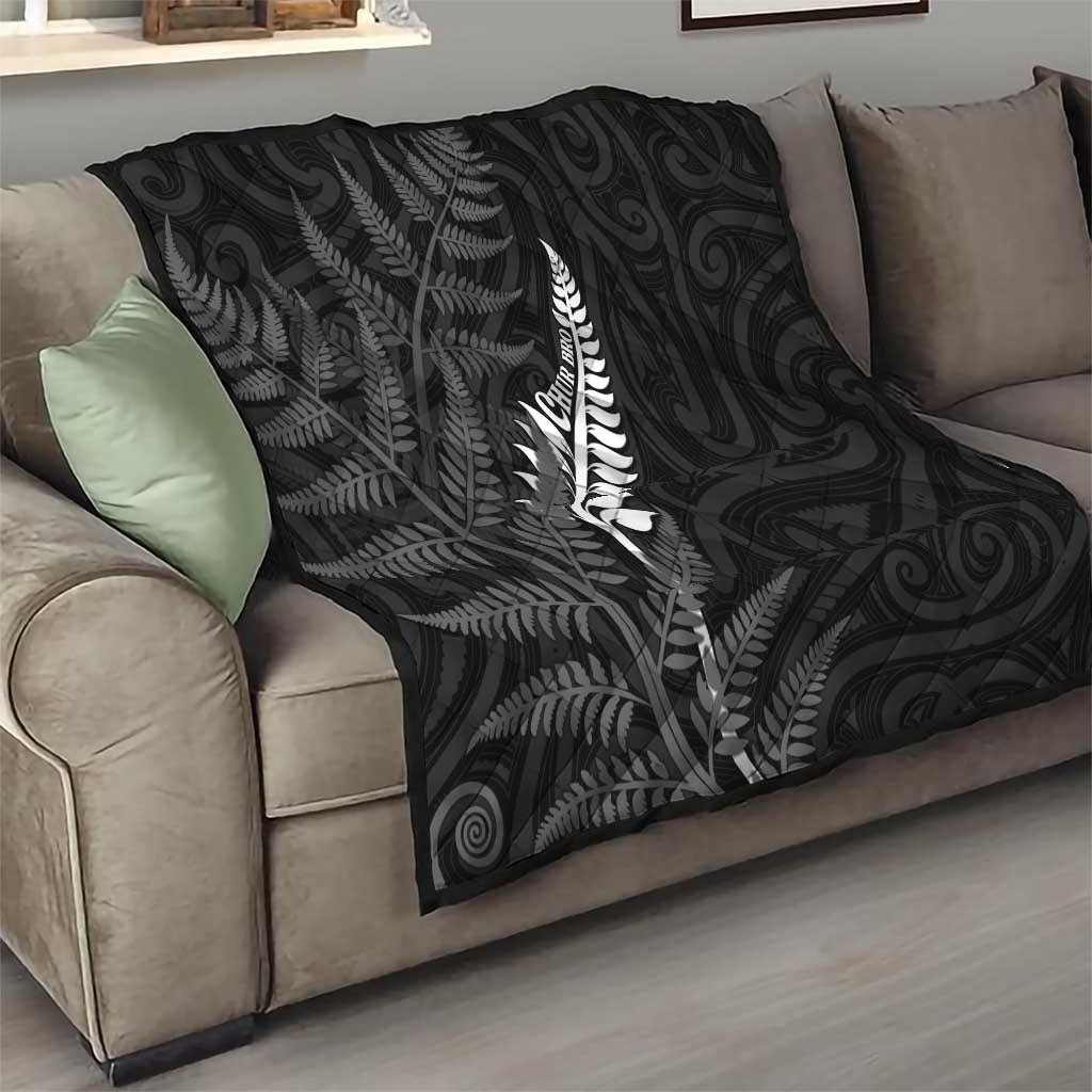 New Zealand Chur Bro Quilt Maori Koru With Silver Fern LT05 - Polynesian Pride