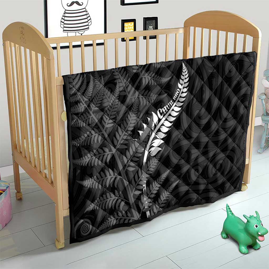 New Zealand Chur Bro Quilt Maori Koru With Silver Fern LT05 - Polynesian Pride