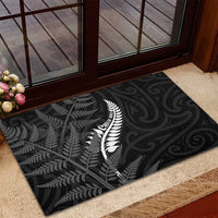 New Zealand Chur Bro Rubber Doormat Maori Koru With Silver Fern LT05 - Polynesian Pride
