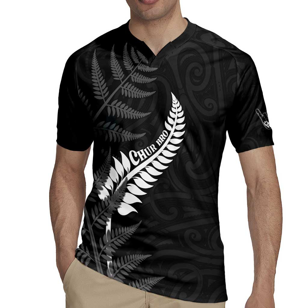 Personalised New Zealand Chur Bro Rugby Jersey Maori Koru With Silver Fern LT05 - Polynesian Pride