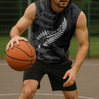 Personalised New Zealand Chur Bro Sleeveless Hoodie Maori Koru With Silver Fern LT05 - Polynesian Pride