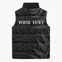 Personalised New Zealand Chur Bro Sleeveless Puffer Jacket Maori Koru With Silver Fern LT05 - Polynesian Pride