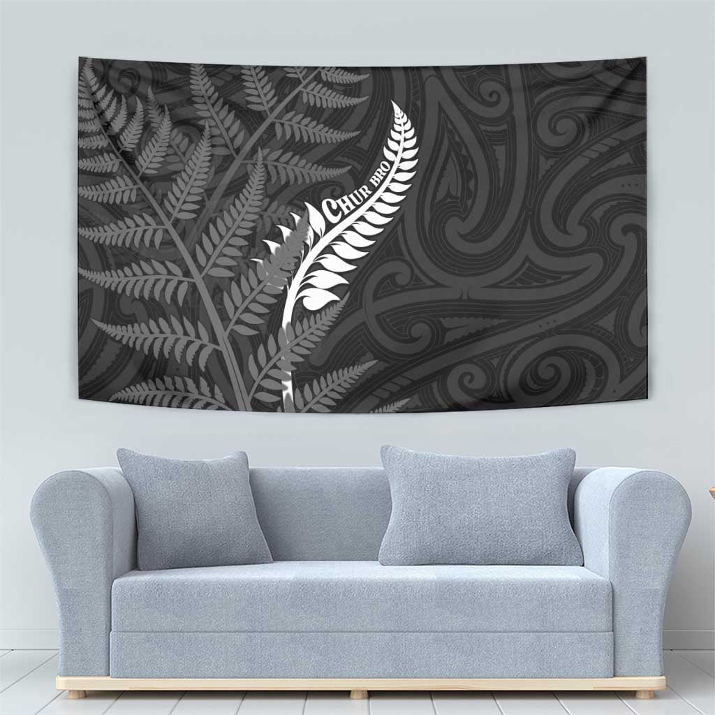 New Zealand Chur Bro Tapestry Maori Koru With Silver Fern LT05 - Polynesian Pride