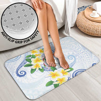 Northern Mariana Islands Chamorro Bathroom Set Plumeria Curves Style White Version LT05 - Polynesian Pride