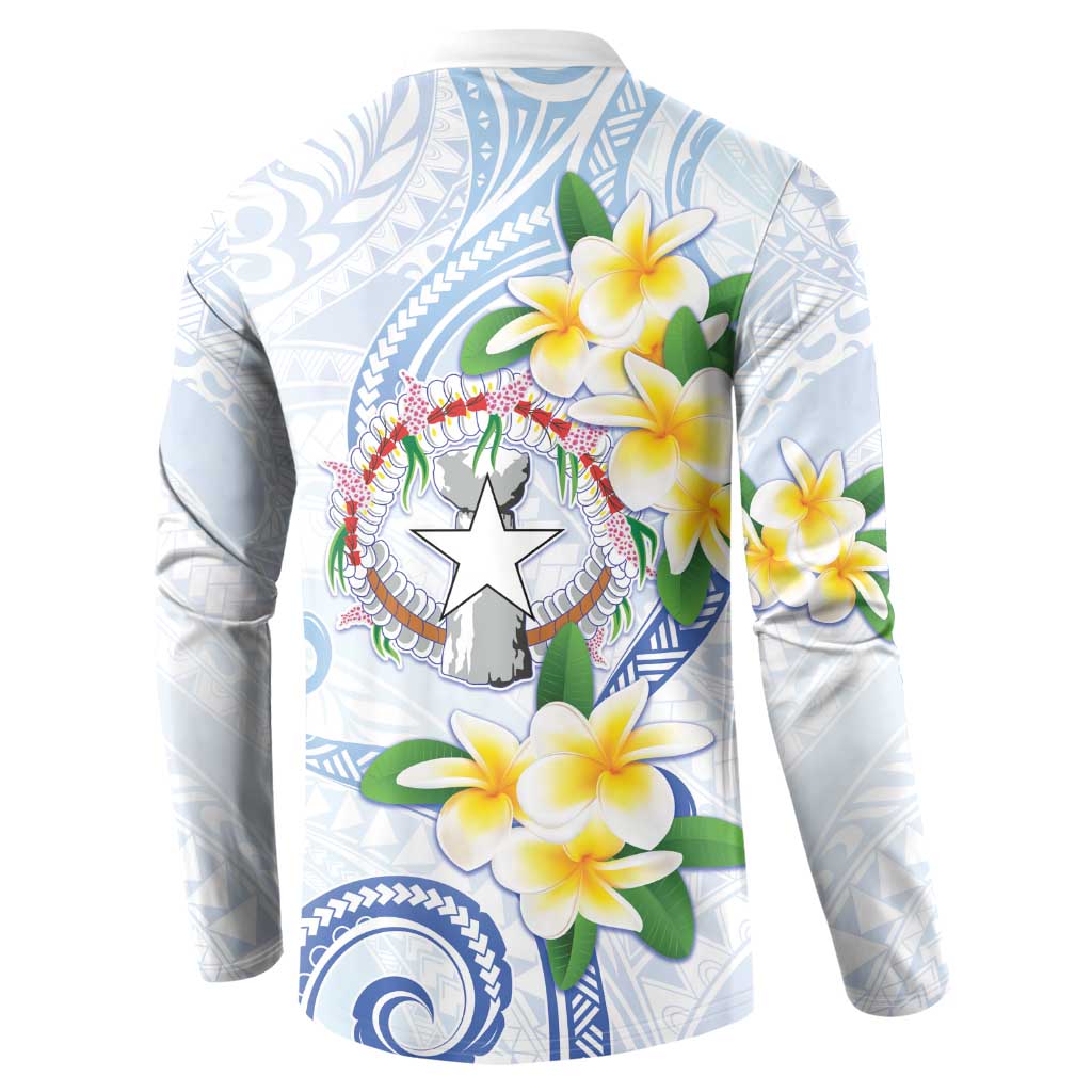 Northern Mariana Islands Chamorro Button Sweatshirt Plumeria Curves Style White Version LT05 - Polynesian Pride
