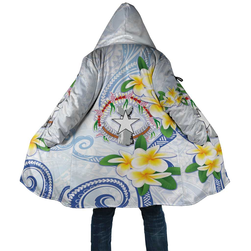 Northern Mariana Islands Chamorro Cloak Plumeria Curves Style White Version LT05 Unisex White - Polynesian Pride