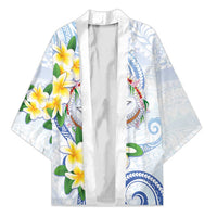 Northern Mariana Islands Chamorro Kimono Plumeria Curves Style White Version LT05 Unisex White - Polynesian Pride