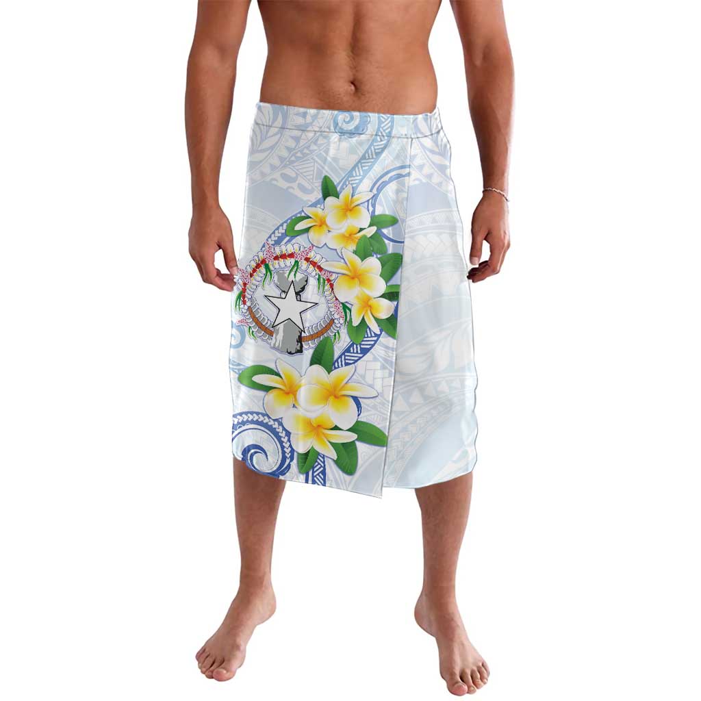 Northern Mariana Islands Chamorro Lavalava Plumeria Curves Style White Version LT05 White - Polynesian Pride