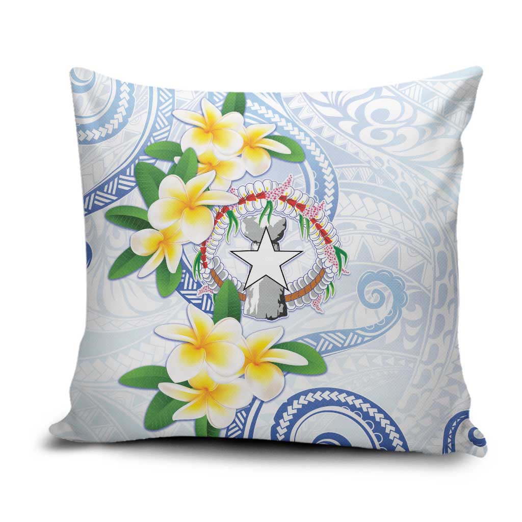 Northern Mariana Islands Chamorro Pillow Cover Plumeria Curves Style White Version LT05 White - Polynesian Pride