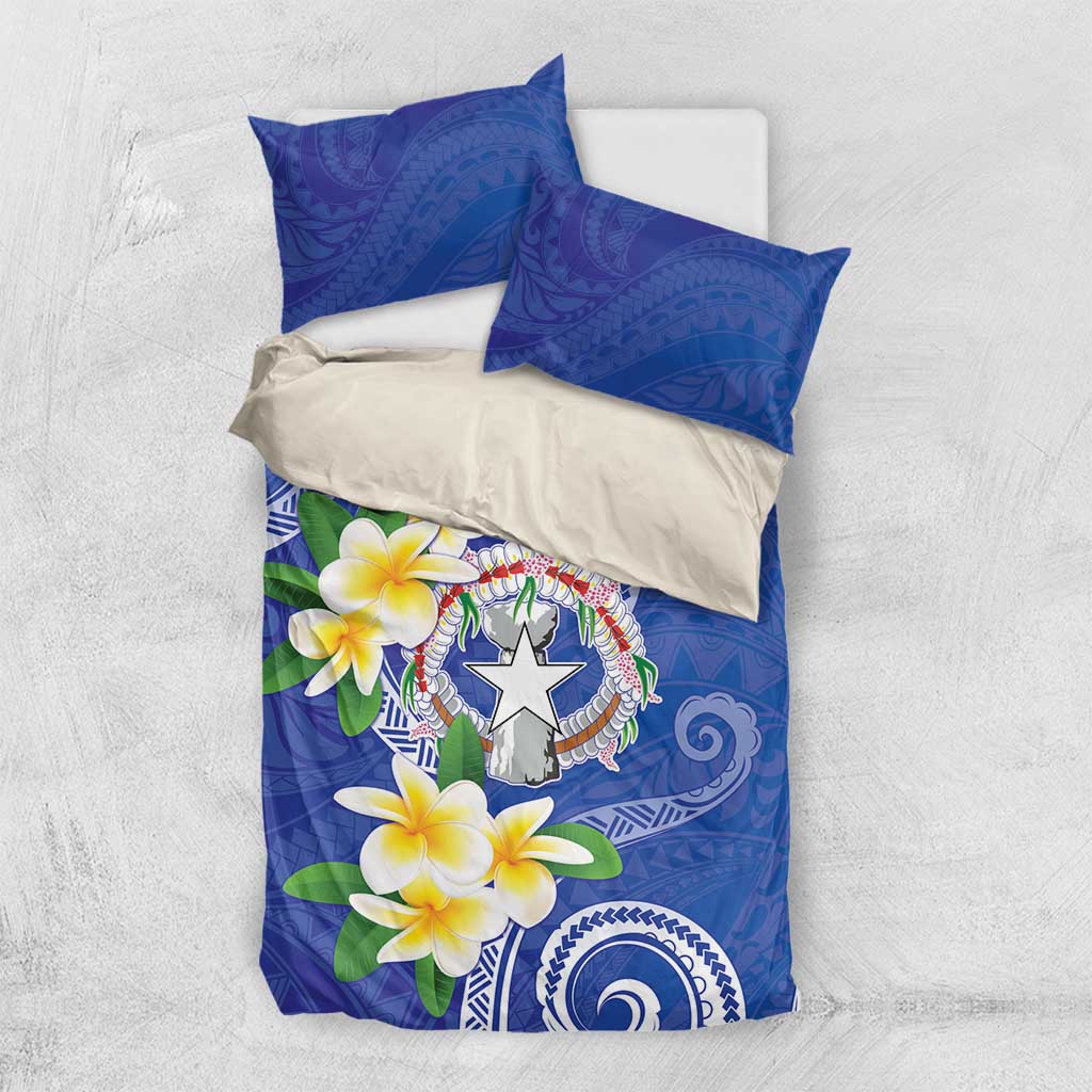 Northern Mariana Islands Chamorro Bedding Set Plumeria Curves Style Navy Version LT05 US Twin 172cm x 218cm Navy - Polynesian Pride